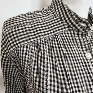 NWT Max Studio Checkered Blouse size M